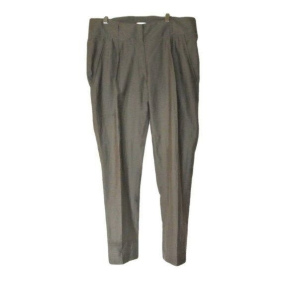 Brunello Cucinelli Pleated Pants Gray Cotton Silk size - 8 slit pockets - Picture 1 of 11